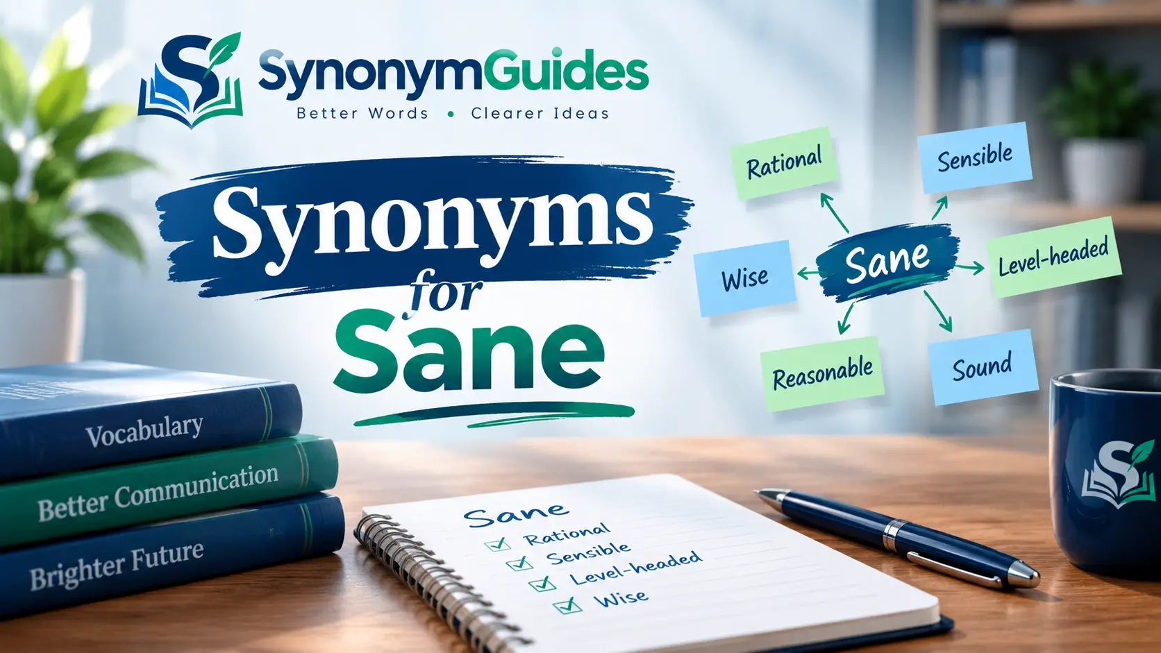 Sane synonym words and meanings