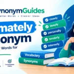 Intimately synonym words and their meanings