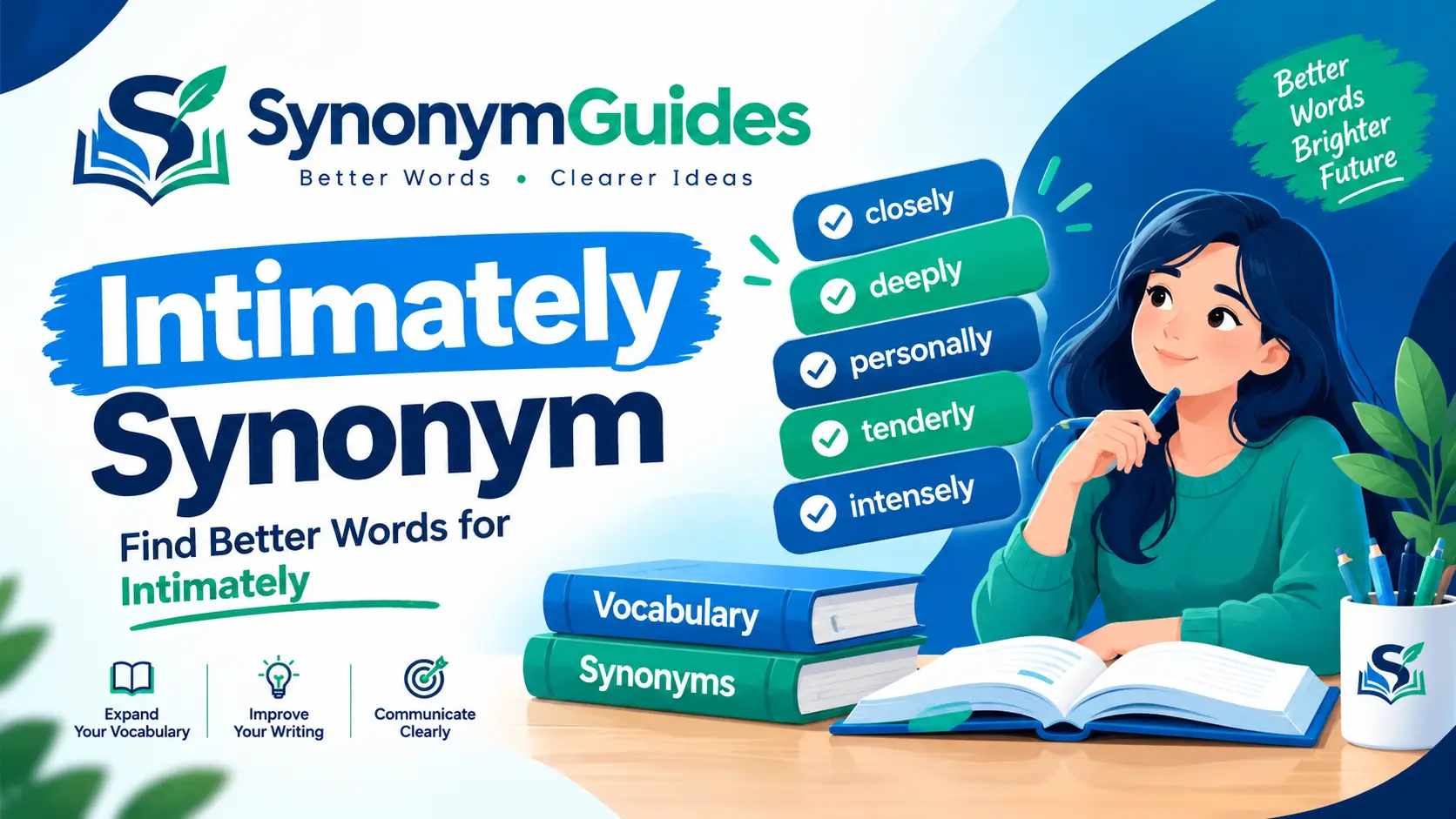 Intimately synonym words and their meanings