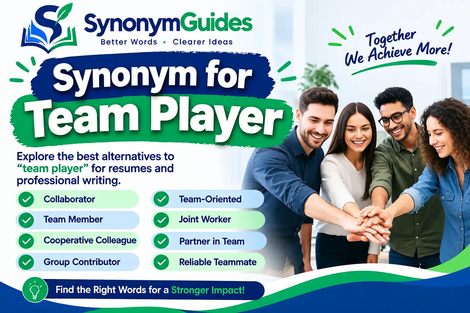Synonym for team player and related professional terms